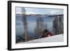 Boathouse on the Shores of a Fjord Near Eidkjosen-David Lomax-Framed Photographic Print