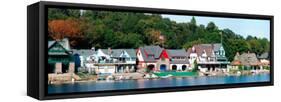 Boathouse Row at the Waterfront, Schuylkill River, Philadelphia, Pennsylvania, USA-null-Framed Stretched Canvas