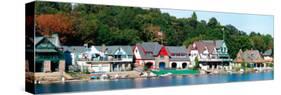 Boathouse Row at the Waterfront, Schuylkill River, Philadelphia, Pennsylvania, USA-null-Stretched Canvas