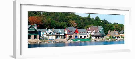 Boathouse Row at the Waterfront, Schuylkill River, Philadelphia, Pennsylvania, USA-null-Framed Photographic Print