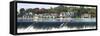 Boathouse Row at the Waterfront, Schuylkill River, Philadelphia, Pennsylvania, USA-null-Framed Stretched Canvas