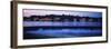 Boathouse Row lit up at dusk, Philadelphia, Pennsylvania, USA-Panoramic Images-Framed Photographic Print