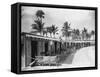 Boathouses at the Boca Raton Cabana Club-null-Framed Stretched Canvas