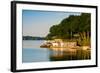 Boathouses on Saint Lawrence River in Ontario, Canada-null-Framed Photographic Print