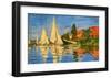 Boating at Argenteuil-Claude Monet-Framed Giclee Print