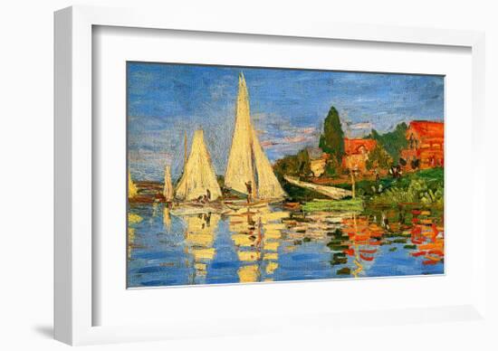 Boating at Argenteuil-Claude Monet-Framed Giclee Print