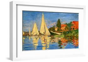 Boating at Argenteuil-Claude Monet-Framed Giclee Print