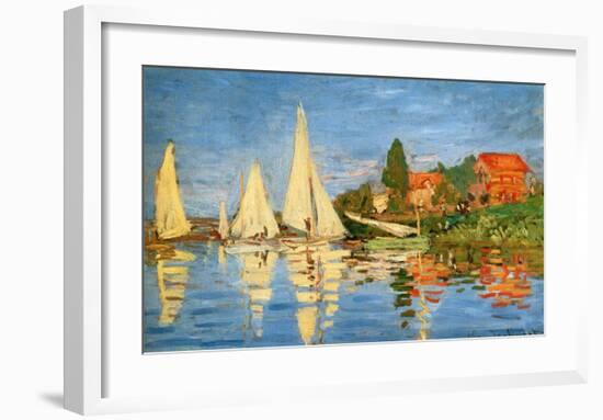 Boating at Argenteuil-Claude Monet-Framed Giclee Print