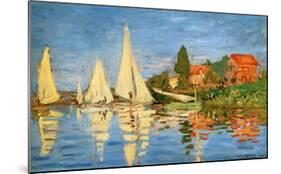 Boating at Argenteuil-Claude Monet-Mounted Giclee Print