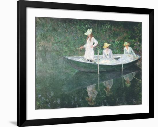 Boating At Giverny-Claude Monet-Framed Art Print