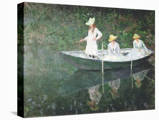 Boating At Giverny-Claude Monet-Stretched Canvas