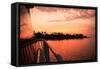 Boating at Sunset, Indonesia-James White-Framed Stretched Canvas