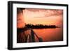 Boating at Sunset, Indonesia-James White-Framed Photographic Print