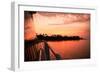 Boating at Sunset, Indonesia-James White-Framed Photographic Print