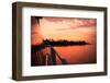 Boating at Sunset, Indonesia-James White-Framed Photographic Print