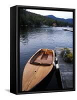 Boating at Whiteface Marina in the Adirondack Mountains, Lake Placid, New York, USA-Bill Bachmann-Framed Stretched Canvas