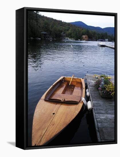 Boating at Whiteface Marina in the Adirondack Mountains, Lake Placid, New York, USA-Bill Bachmann-Framed Stretched Canvas