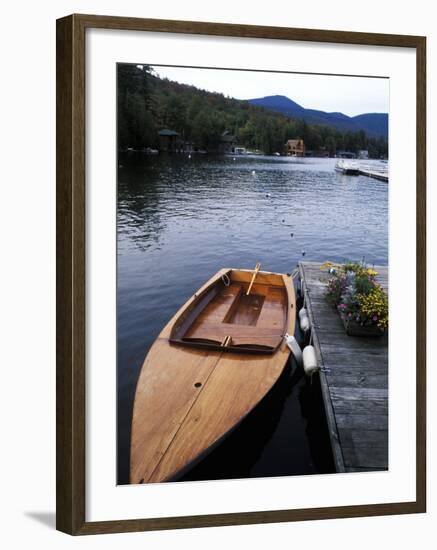 Boating at Whiteface Marina in the Adirondack Mountains, Lake Placid, New York, USA-Bill Bachmann-Framed Premium Photographic Print