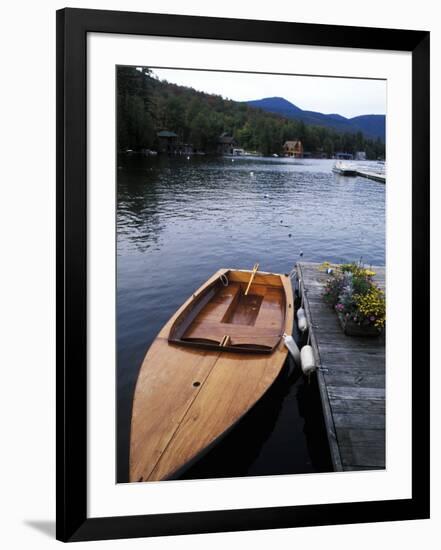 Boating at Whiteface Marina in the Adirondack Mountains, Lake Placid, New York, USA-Bill Bachmann-Framed Premium Photographic Print