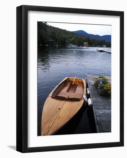 Boating at Whiteface Marina in the Adirondack Mountains, Lake Placid, New York, USA-Bill Bachmann-Framed Photographic Print