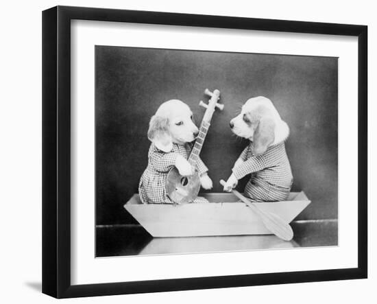 Boating Beagles-null-Framed Photographic Print