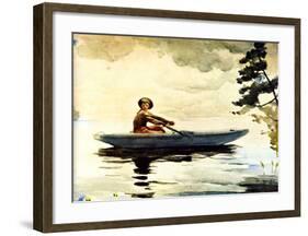 Boating in Adirondacks-Winslow Homer-Framed Giclee Print