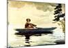Boating in Adirondacks-Winslow Homer-Mounted Giclee Print