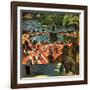 "Boating in Central Park", July 11, 1953-John Falter-Framed Giclee Print