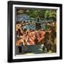 "Boating in Central Park", July 11, 1953-John Falter-Framed Giclee Print