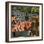 "Boating in Central Park", July 11, 1953-John Falter-Framed Giclee Print