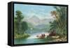 Boating on Italian Lake-null-Framed Stretched Canvas