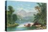 Boating on Italian Lake-null-Stretched Canvas