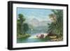 Boating on Italian Lake-null-Framed Art Print