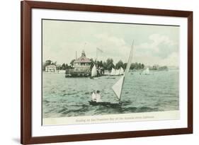 Boating on San Francisco Bay - Alameda, CA-Lantern Press-Framed Art Print