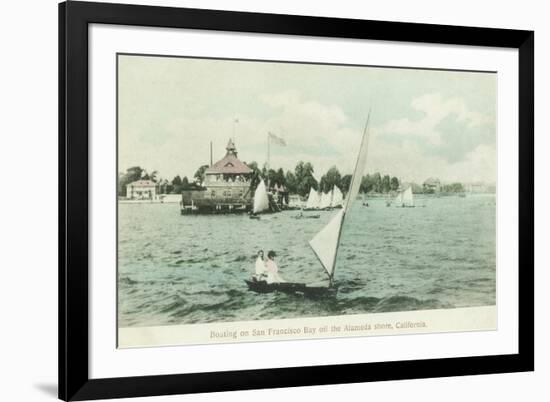 Boating on San Francisco Bay - Alameda, CA-Lantern Press-Framed Art Print