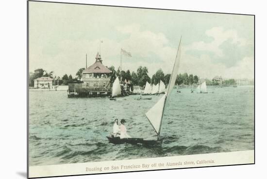 Boating on San Francisco Bay - Alameda, CA-Lantern Press-Mounted Art Print