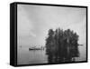 Boating on Sebago Lake Past "Keepsake" Island-Peter Stackpole-Framed Stretched Canvas