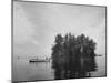 Boating on Sebago Lake Past "Keepsake" Island-Peter Stackpole-Mounted Premium Photographic Print