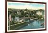 Boating on the Canal, Venice, California-null-Framed Art Print