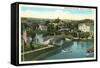 Boating on the Canal, Venice, California-null-Framed Stretched Canvas