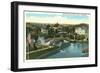 Boating on the Canal, Venice, California-null-Framed Art Print