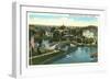 Boating on the Canal, Venice, California-null-Framed Art Print