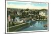 Boating on the Canal, Venice, California-null-Mounted Art Print