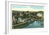 Boating on the Canal, Venice, California-null-Framed Art Print