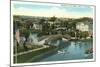 Boating on the Canal, Venice, California-null-Mounted Art Print