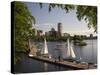 Boating on the Charles River, Boston, Massachusetts, New England, USA-Amanda Hall-Stretched Canvas