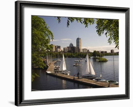 Boating on the Charles River, Boston, Massachusetts, New England, USA-Amanda Hall-Framed Photographic Print