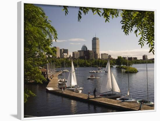 Boating on the Charles River, Boston, Massachusetts, New England, USA-Amanda Hall-Framed Photographic Print