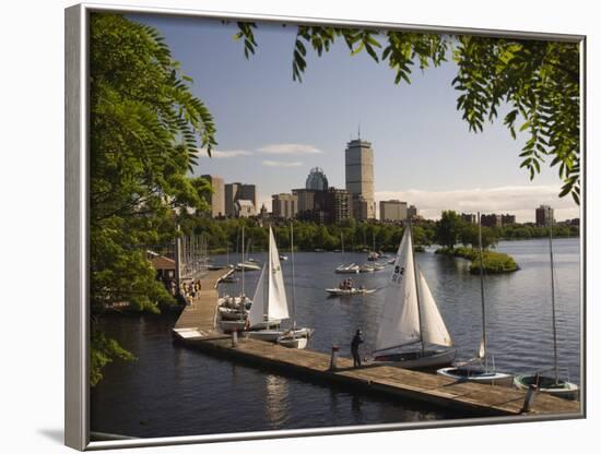 Boating on the Charles River, Boston, Massachusetts, New England, USA-Amanda Hall-Framed Photographic Print