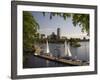 Boating on the Charles River, Boston, Massachusetts, New England, USA-Amanda Hall-Framed Photographic Print